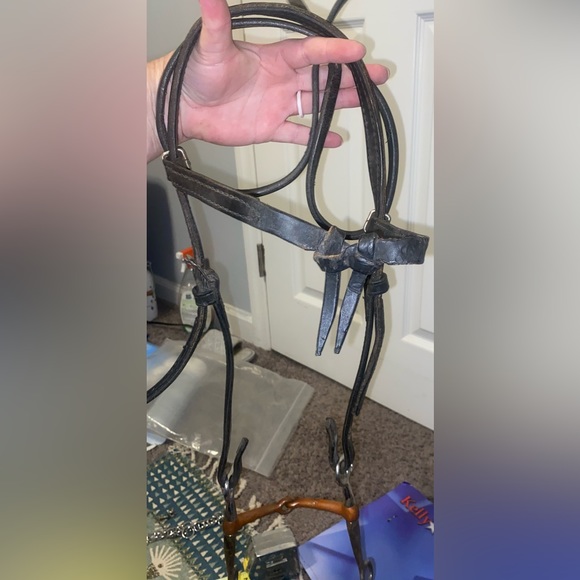 5/8" Double and Stitched Bridle Leather Headstall from Tory Leather - Picture 3 of 3